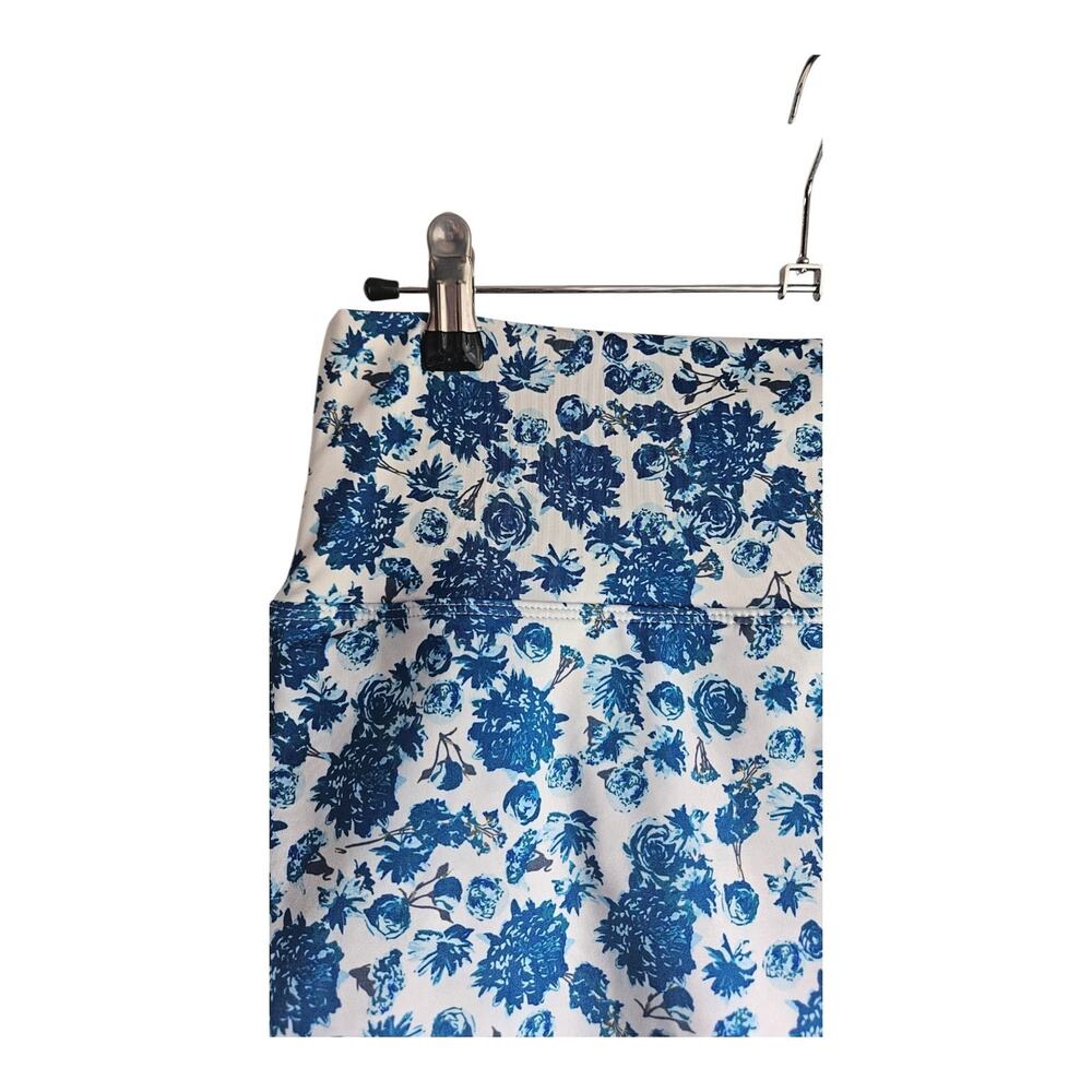 Albion Santorini Swim Skirt Bottoms Womens Size L High Waist Floral Blue Ruffle - Picture 3 of 8